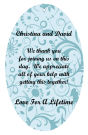 Serenity Middle Oval Favor Tag